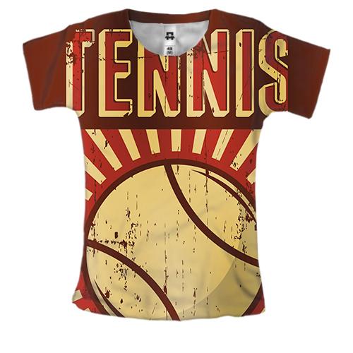 Женская 3D футболка Big Tennis Ball