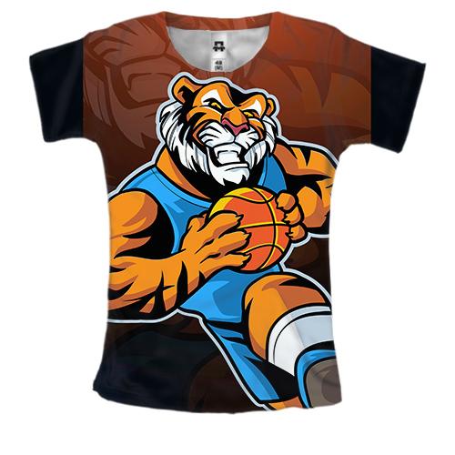 Жіноча 3D футболка Tiger Basketball player