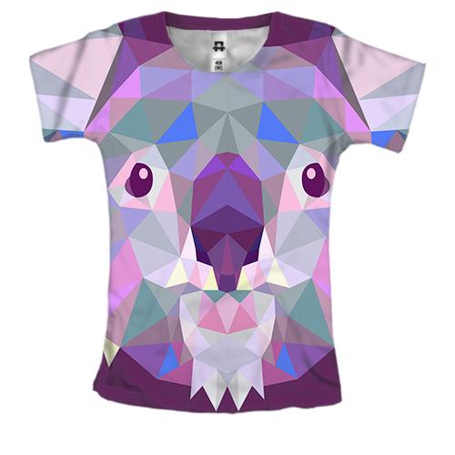 Жіноча 3D футболка Koala low poly Art