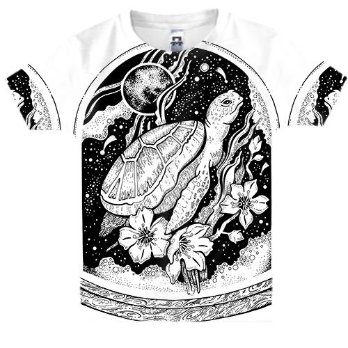 Дитяча 3D футболка Turtle Art Tattoo