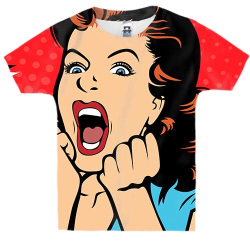 Дитяча 3D футболка Screaming Pop Art