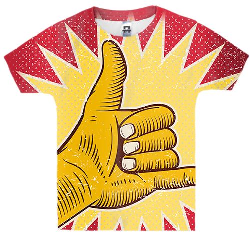 Дитяча 3D футболка Rasta Hand Pop Art