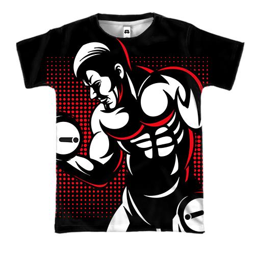 3D футболка Bodybuilder Pop Art