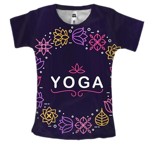 Женская 3D футболка YOGA