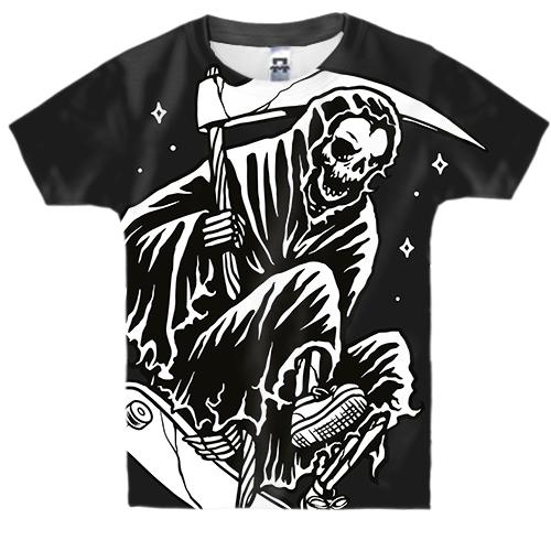 Дитяча 3D футболка Death with skate