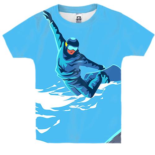 Дитяча 3D футболка Snowskater is Jumping