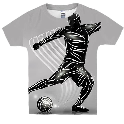 Детская 3D футболка Футболист Арт-графика