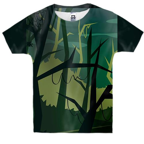 Дитяча 3D футболка Ominous landscape