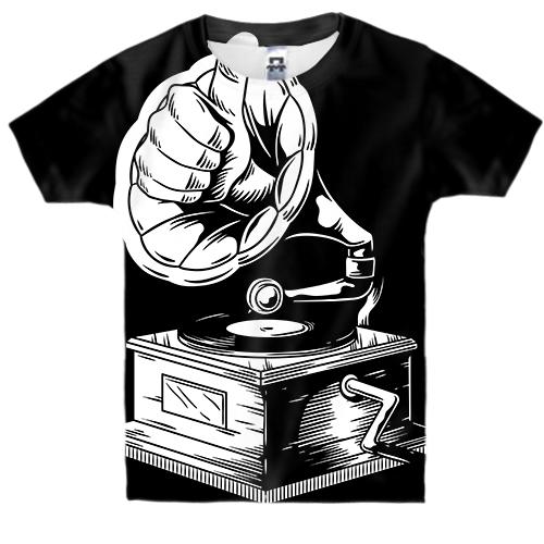 Дитяча 3D футболка з грамофоном