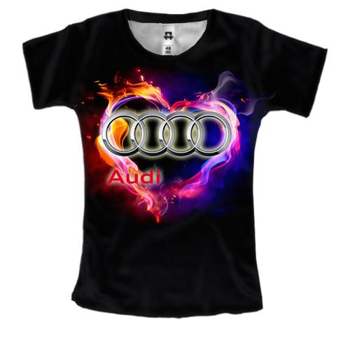 Жіноча 3D футболка I Love Audi