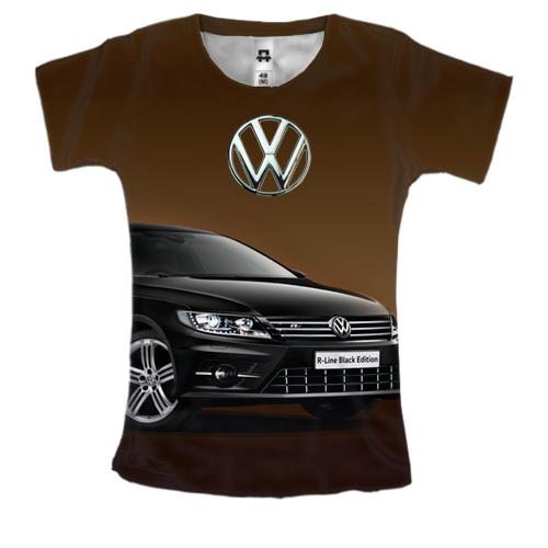 Жіноча 3D футболка Volkswagen Black Edition