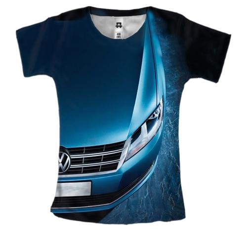 Женская 3D футболка Volkswagen Blue