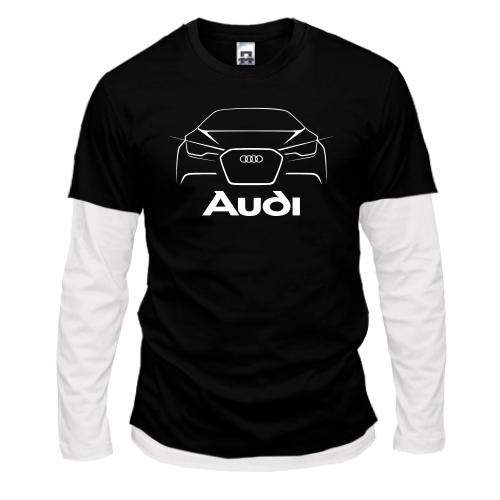 Комбинированный лонгслив Audi (силуэт)