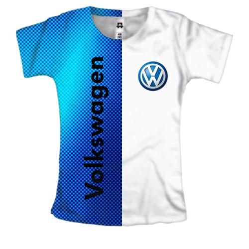 Жіноча 3D футболка Volkswagen Blue Logo