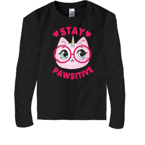 Детский лонгслив Stay Pawsitive