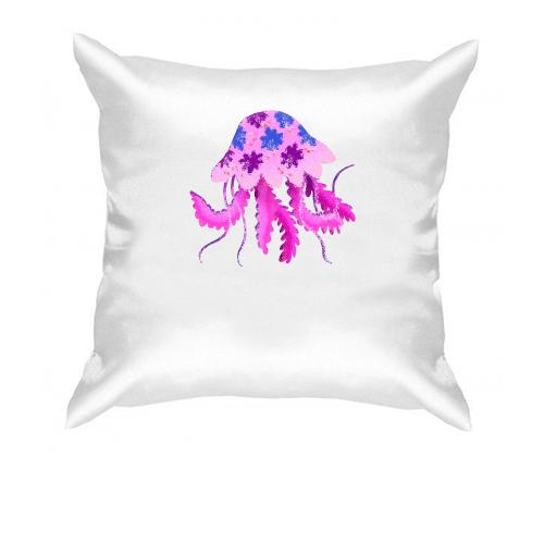 Подушка з рожевою медузою
