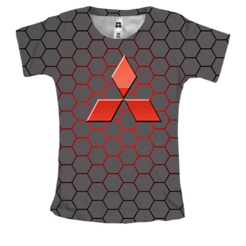 Жіноча 3D футболка Mitsubishi (armor)