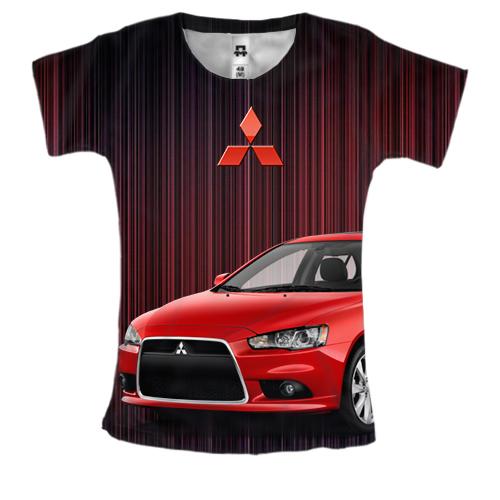 Женская 3D футболка Mitsubishi Lancer