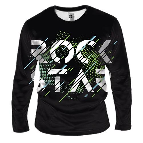 Мужской 3D лонгслив Rock Star Glitch