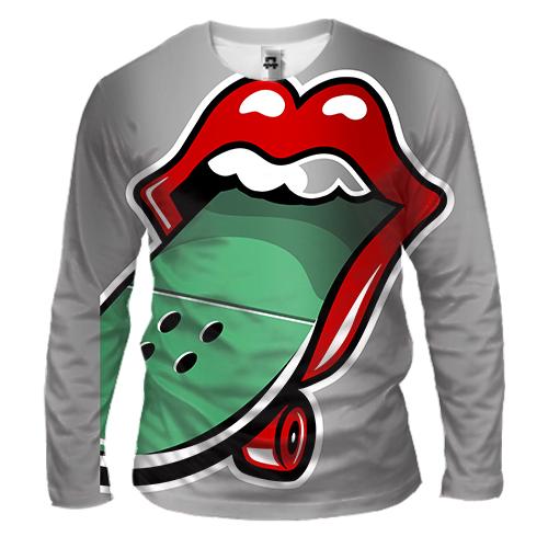 Чоловічий 3D лонгслів Rolling Stones Skate