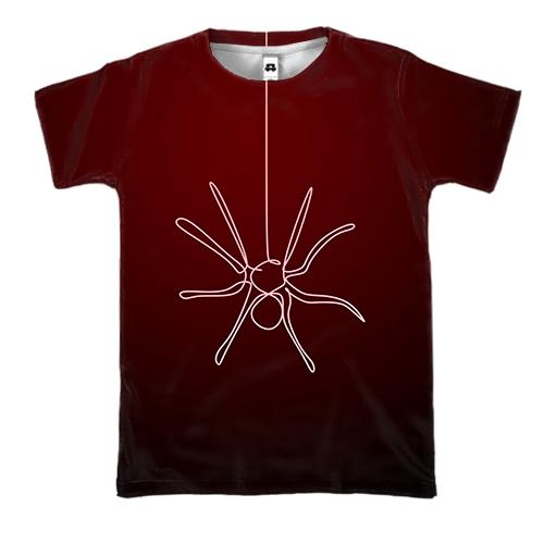 3D футболка Spider white line
