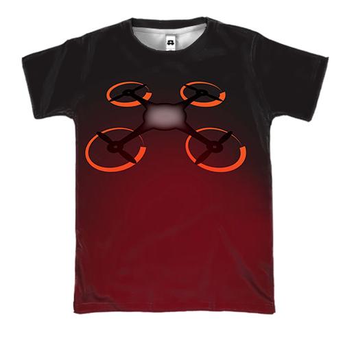 3D футболка с дроном