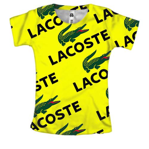 Женская 3D футболка Lacoste pattern