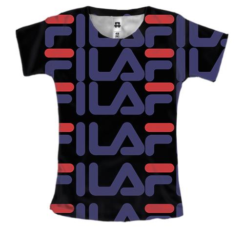Женская 3D футболка FILA pattern