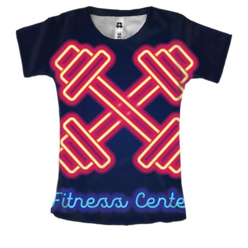 Женская 3D футболка Fitness Center.