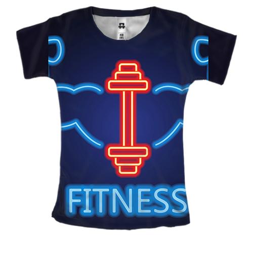 Женская 3D футболка Fitness.