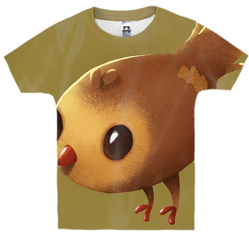 Детская 3D футболка Brown bird
