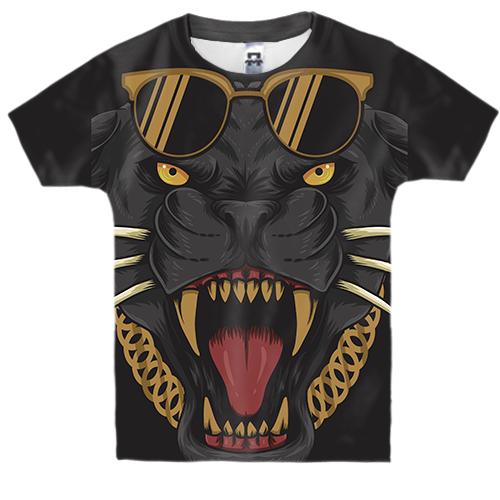 Детская 3D футболка Cougar with glasses