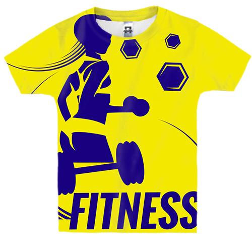Детская 3D футболка Fitness Girl.