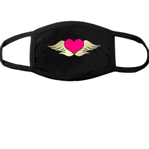 Тканевая маска для лица Сердце с крыльями