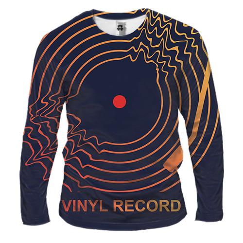 Мужской 3D лонгслив Vinyl record