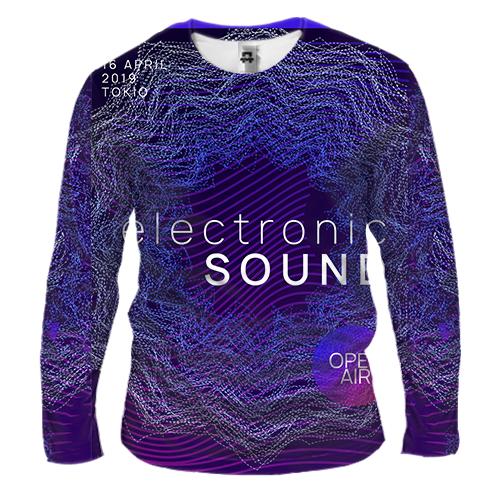 Чоловічий 3D лонгслів Electronic sound