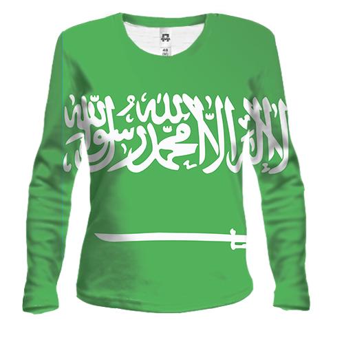 Жіночий 3D лонгслів з прапором Саудівської Аравії