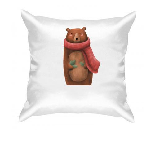 Подушка Медведь в шарфе