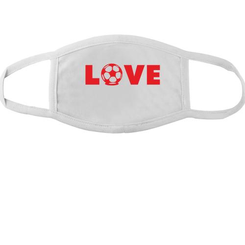 Тканинна маска для обличчя  Love футбол