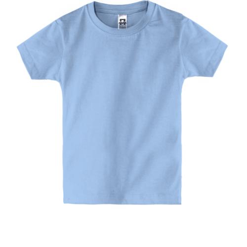Голубая детская футболка 