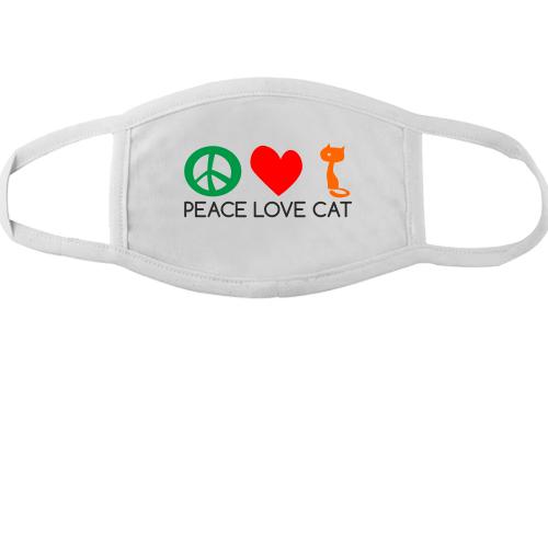 Тканевая маска для лица peace love cats