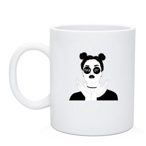 Чашка Fuck Off on the glasses