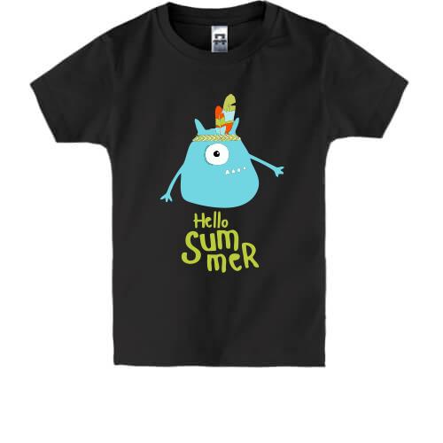 Детская футболка Hello Summer. Native American Monster