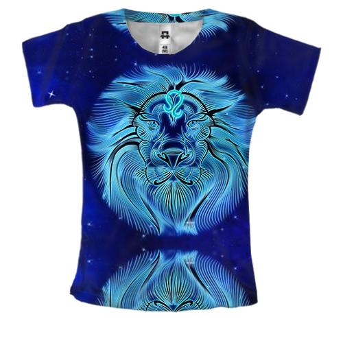 Женская 3D футболка со знаком зодиака Лев (2)