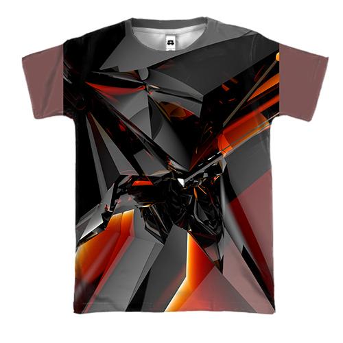 3D футболка Скляна 3D абстракція