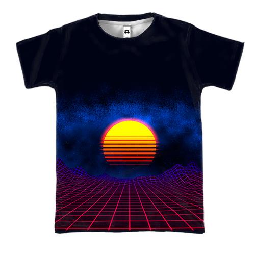3D футболка Віртуальний захід сонця