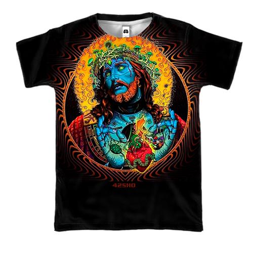 3D футболка Blue Jesus art.