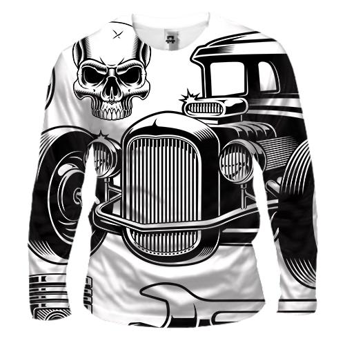 Мужской 3D лонгслив Retro car