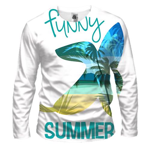 Мужской 3D лонгслив Summer Funny