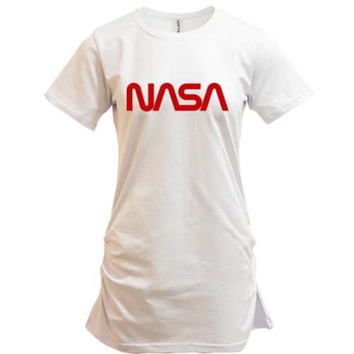 Удлиненная футболка NASA Worm logo